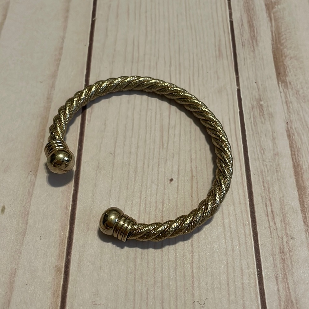 Gold faux costume twist bracelet